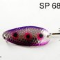 [SP  68-29]2.4"" Purple Rain Bass Pike Hammered Spoon Fishing Lure