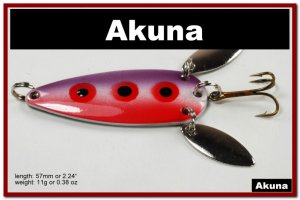 [SP 10-29-2]2.2"" Mini Purple Rain Bass Pike Trout Casting Spoon Fishing Lure
