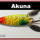 [SP 10-34-2]2.2"" Mini Holographic Chartreuse Bass Pike Trout Casting Spoon Fishing Lure