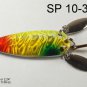 [SP 10-34-2]2.2"" Mini Holographic Chartreuse Bass Pike Trout Casting Spoon Fishing Lure