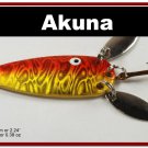 [SP 10-84-2]2.2"" Mini Holographic Bleeding Gold Bass Pike Trout Casting Spoon Fishing Lure