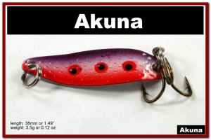 [SP 14-29-2]1.5"" Mini Purple Rain Bass Pike Trout Casting Spoon Fishing Lure