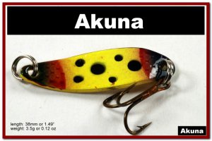 [SP 14-33-2]1.5"" Mini Viking Bass Pike Trout Casting Spoon Fishing Lure