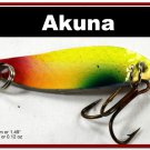 [SP 14-34-2]1.5"" Mini Holographic Chartreuse Bass Pike Trout Casting Spoon Fishing Lure