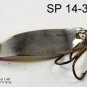[SP 14-34-2]1.5"" Mini Holographic Chartreuse Bass Pike Trout Casting Spoon Fishing Lure