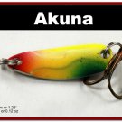 [SP 39-34-2]1.2"" Mini Holographic Chartreuse Bass Pike Trout Casting Spoon Fishing Lure