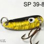 [SP 39-85-2]1.2"" Mini Holographic Black Gold Bass Pike Trout Casting Spoon Fishing Lure