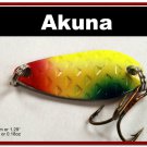 [SP 42-34-2]1.3"" Mini Holographic Chartreuse Bass Pike Trout Casting Spoon Fishing Lure