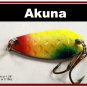 [SP 42-34-2]1.3"" Mini Holographic Chartreuse Bass Pike Trout Casting Spoon Fishing Lure