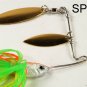 [SPU 07]3/8 oz 10.6 grams Elite Neon Green Spinnerbait Fishing Lure