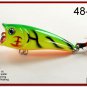 [BP 6PK 3FLA48A and 3FLA48D]6 Holographic 2.4""  Bass Topwater Fishing Lure Popper D