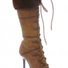 433-VIKING 4" Heel Knee High Boot W/Fur