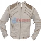 Michael Jackson Beat It Vintage White Original Leather Jacket