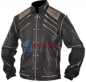 Michael Jackson Beat It Vintage Black Original Leather Jacket