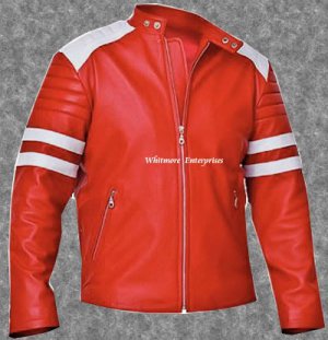 Tyler Durden Brad Pitt Fight Club Red Faux Leather Jacket - All Sizes