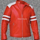 Tyler Durden Brad Pitt Fight Club Red Original Leather Jacket - All Sizes