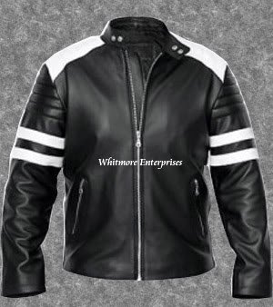 Tyler Durden Brad Pitt Fight Club Black Original Leather Jacket - All Sizes