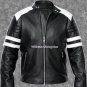 Tyler Durden Brad Pitt Fight Club Black Faux Leather Jacket - All Sizes