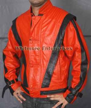 Michael Jackson THRILLER Red Stylish Original Leather Jacket - All Sizes