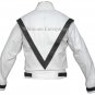 Michael Jackson THRILLER White Black Stylish Original Leather Jacket - All Sizes