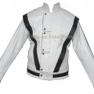 Michael Jackson THRILLER White Black Stylish Faux Leather Jacket - All Sizes