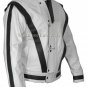 Michael Jackson THRILLER White Black Stylish Faux Leather Jacket - All Sizes