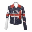 Men Biker Union Jack Original Leather Jacket UK - All Sizes