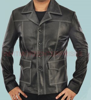 Tyler Durden Brad Pitt Fight Club Black Stylish Faux Leather Coat -  All Sizes