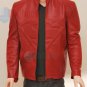 Superman Smallville Stylish Red Original Leather Embossed Jacket