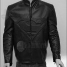 Superman Smallville Stylish Black Original Leather Embossed Jacket