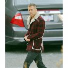 Men's Deadpool Ryan Reynold Shearling Fur Jacket Coat