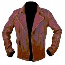 Bomber Rider Slim Fit Casual Stylish Brown Leather Jacket