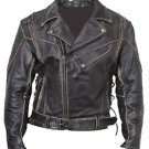 Vintage Classic Distressed Terminator Brando Biker Leather Jacket