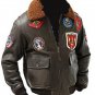 Men's Top Gun G-1 Fight Bomber Goatskin Leather Jacket