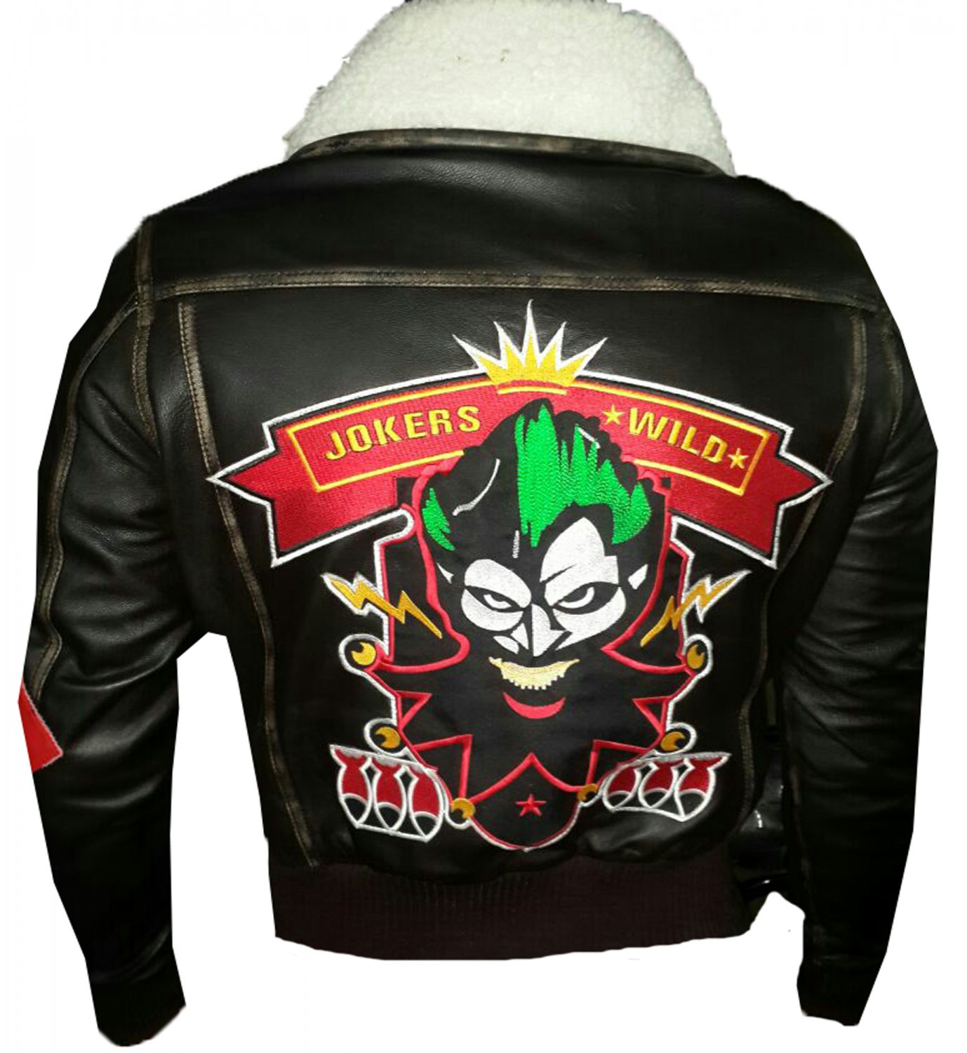 Bombshell Harley Quinn Jokers Wild Brown Leather Jacket