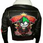 Bombshell Harley Quinn Jokers Wild Brown Leather Jacket
