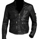 Bomber Rider Slim Fit Casual Stylish Black Leather Jacket