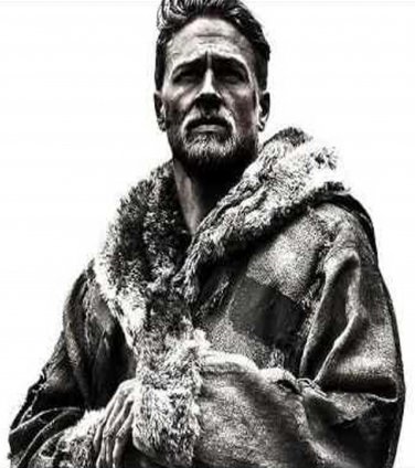 Knights Of The Roundtable King Arthur Charlie Hunnam Brown Leather Fur Coat 2017