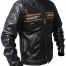 Bill Goldberg Harley Davidson Black Biker Leather Jacket