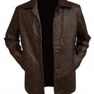 Supernatural TV Series Dean Winchester Brown Distressed Long Leather Coat