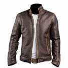 Cafe Racer Brown Leather Jacket