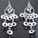 Lapis and Mother of pearl earrings