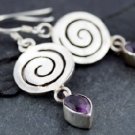 Swril amethyst earrings