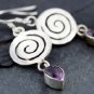 Swril amethyst earrings