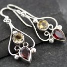 Topaz and Garnet Earrings