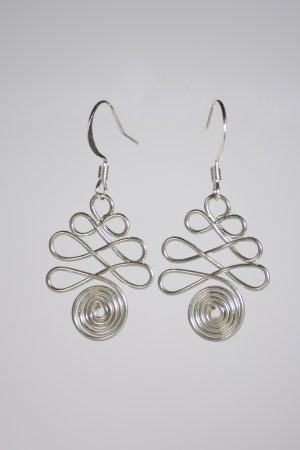 Silver wire earrings