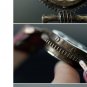 vintage steampunk handmade wrist watch "GEOTRONIC 3"