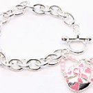 PINK RIBBON BREAST CANCER AWARENESS BRACELE