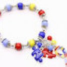 Autism awareness puzzle strech bead Charm Bracelet