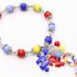 Autism awareness puzzle strech bead Charm Bracelet